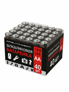 Батарейки алкалиновые пальчиковые AA/LR06, 1.5V, 40шт. Орбита